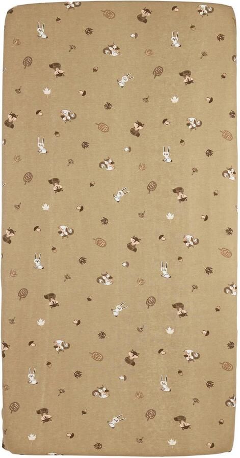 Meyco hoeslaken co-sleeper Forest Animals beige - Foto 3