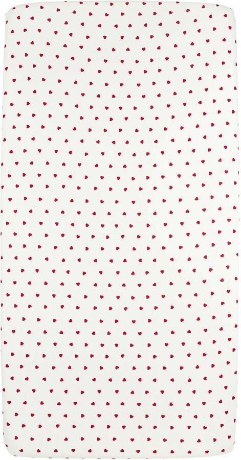 Meyco hoeslaken co-sleeper Sweet Heart rood wit - Foto 3