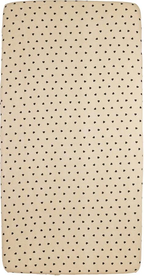 Meyco hoeslaken junior bed Sweet Heart beige zwart - Foto 3