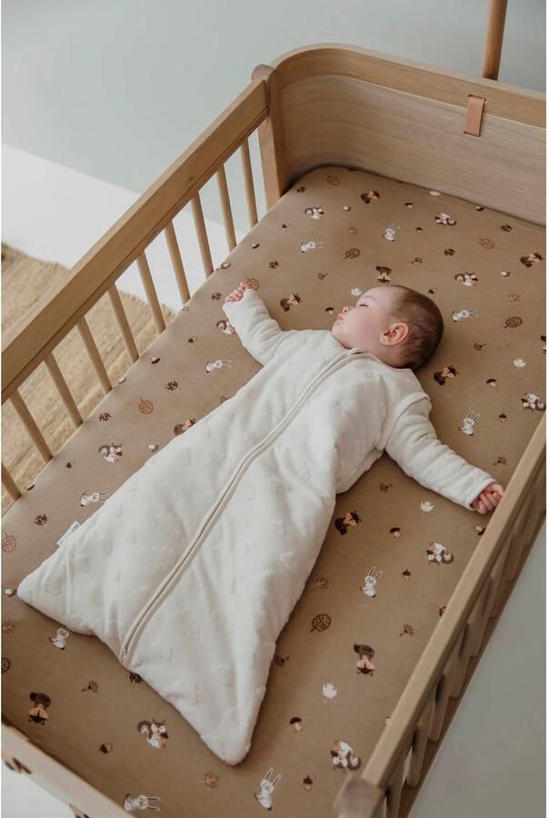 Meyco hoeslaken junior bed Forest Animals sand - Foto 3