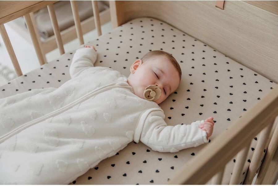Meyco hoeslaken junior bed Sweet Heart beige zwart - Foto 2