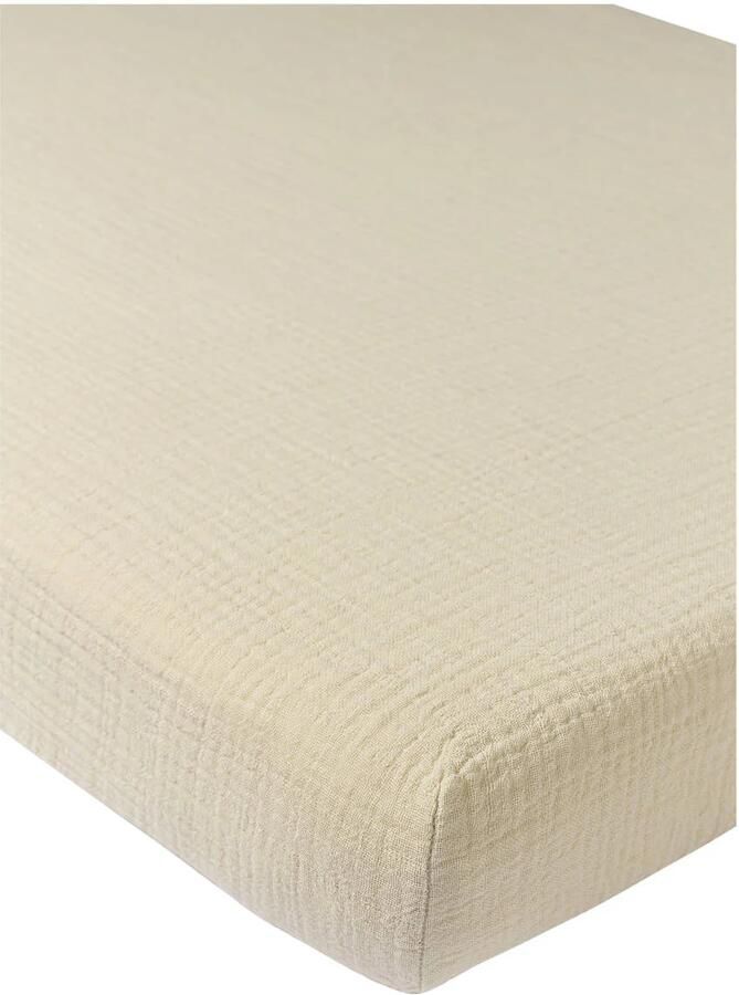 Meyco hoeslaken wieg pre-washed hydrofiel soft sand 40x80cm