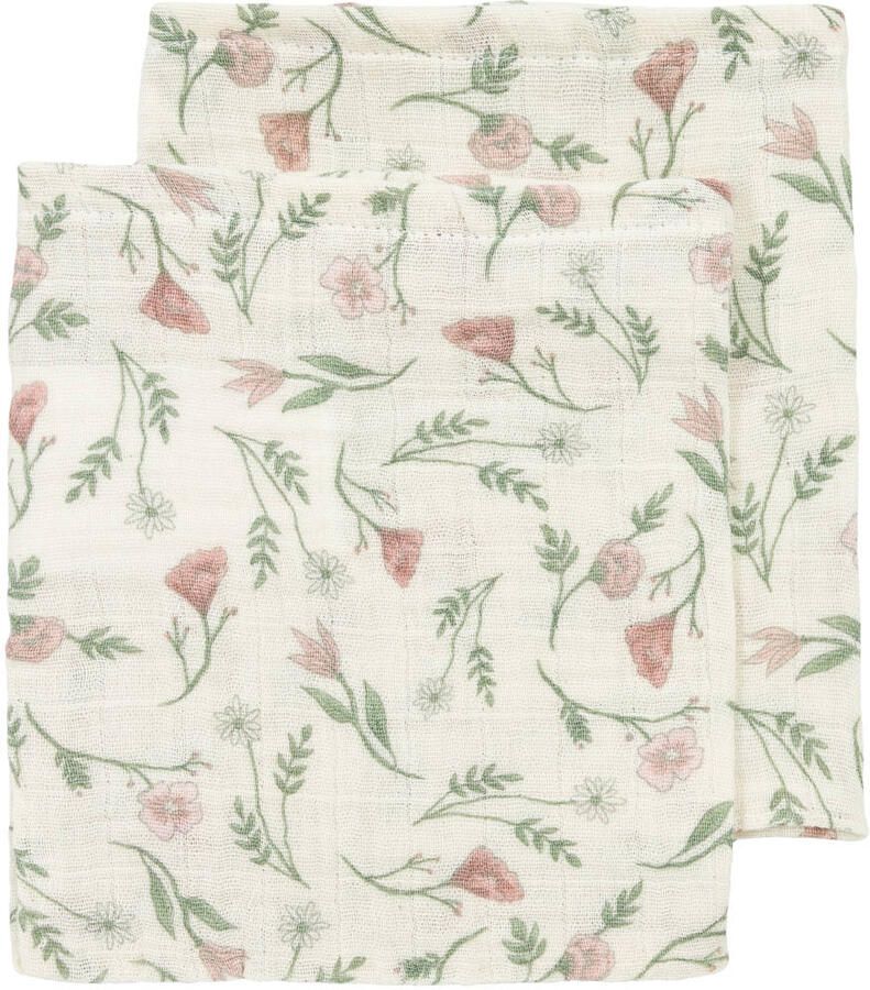 Meyco hydrofiel pre-washed washandje Flower (set van 2)