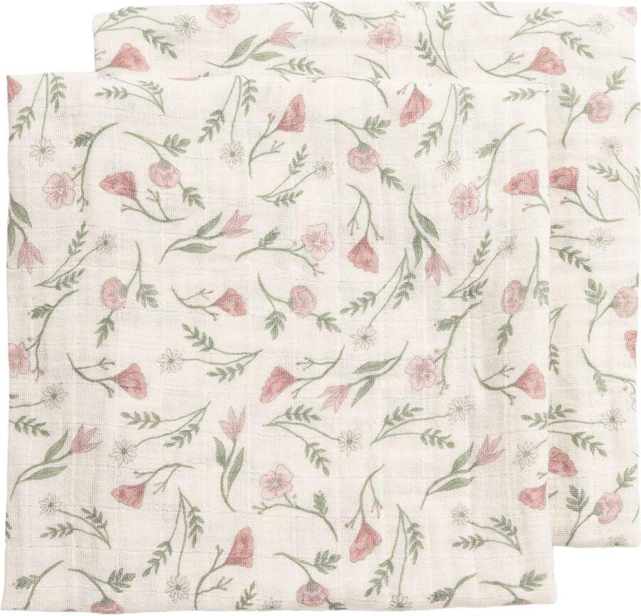 Meyco hydrofiele pre-washed doek Flower 70x70 (set van 2)