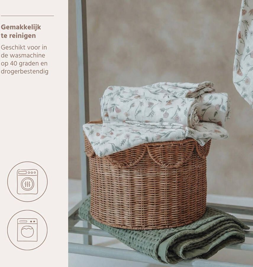 Meyco hydrofiele pre-washed doek Flower 70x70 (set van 2) - Foto 3
