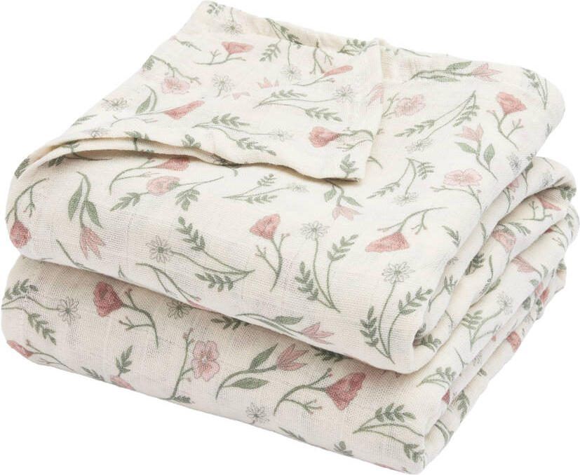 Meyco hydrofiele pre-washed swaddle Flower (set van 2)