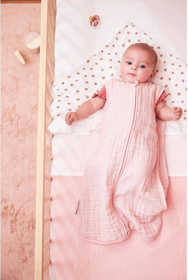 Meyco hydrofiele zomerslaapzak Uni Soft Pink Babyslaapzak Roze Effen 110 - Foto 3