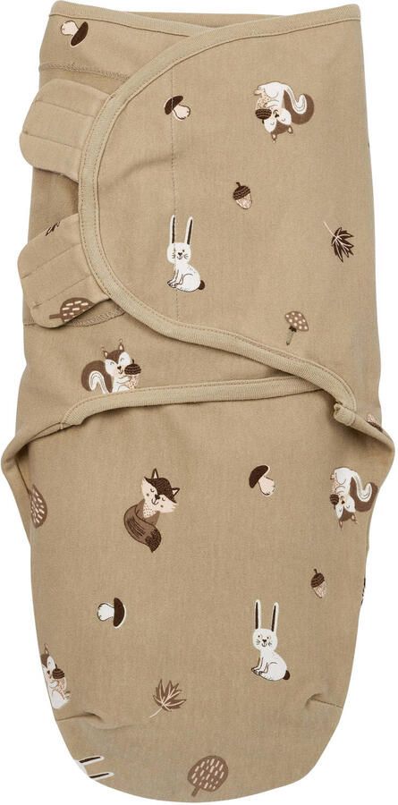 Meyco inbakerdoek Forest Animals 0-6 maanden sand Beige Dierenprint 4-6 mnd