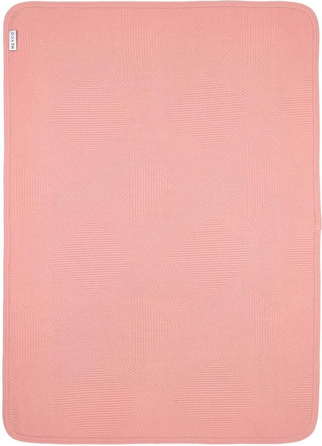 Meyco Jacquard flanel wiegdeken rose - Foto 3