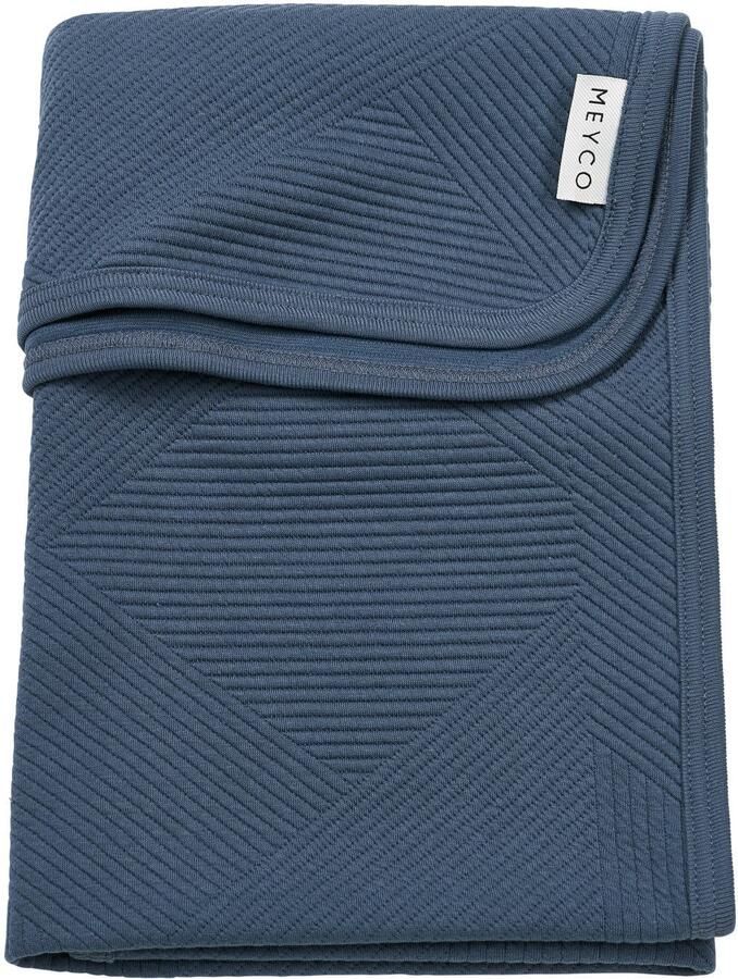 Meyco Jacquard wiegdeken Pure indigo