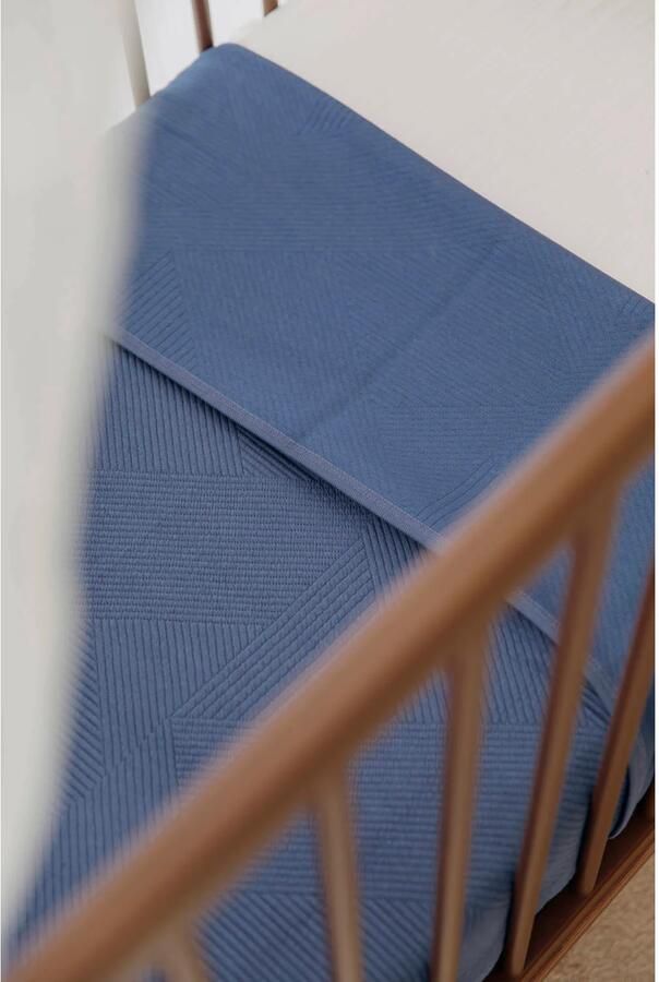 Meyco Jacquard wiegdeken Pure indigo - Foto 3