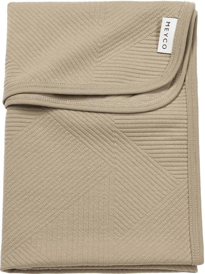 Meyco Jacquard wiegdeken Pure taupe
