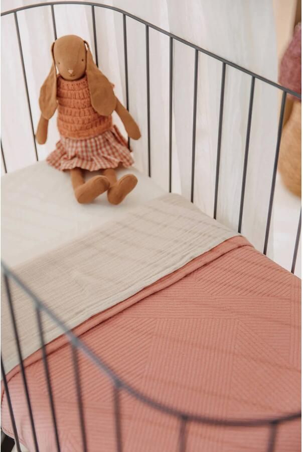 Meyco Jacquard wiegdeken rose - Foto 3