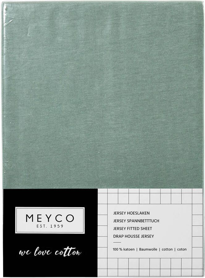 Meyco jersey baby hoeslaken ledikant 60x120 cm Groen