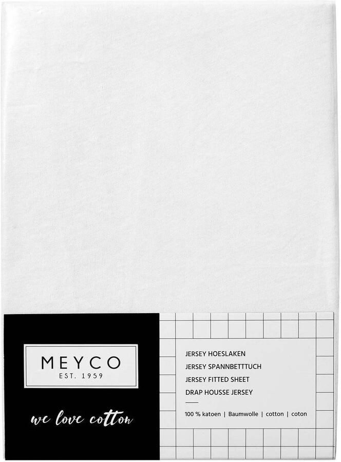 Meyco jersey baby hoeslaken ledikant 60x120 cm Wit - Foto 3