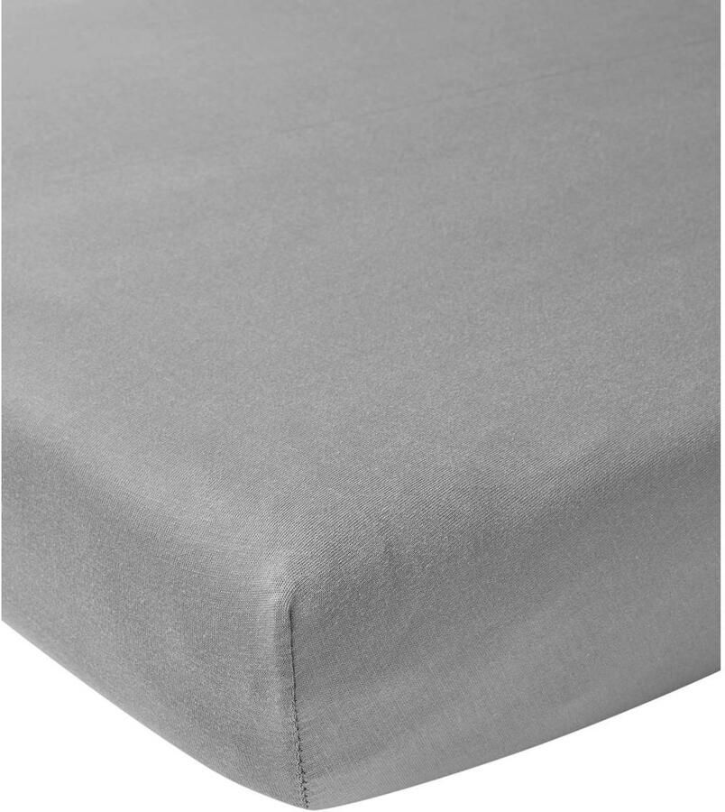 Meyco jersey baby hoeslaken wieg 40x80 90 cm Grijs - Foto 2
