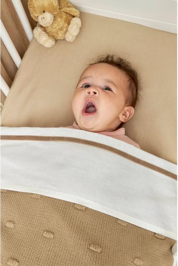 Meyco katoenen co-sleeper hoeslaken 50x90 cm taupe - Foto 2