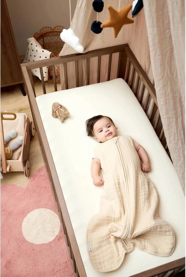 Meyco jersey hoeslaken juniorbed nature (set van 2)