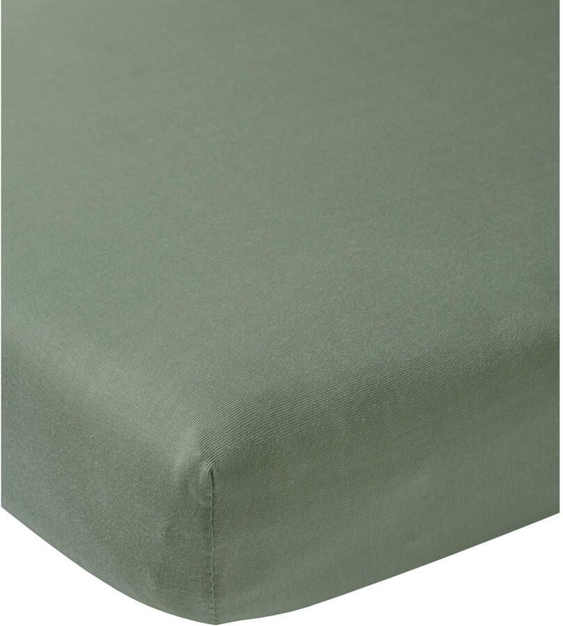 Meyco jersey boxmatras hoeslaken 75x95 cm forest green