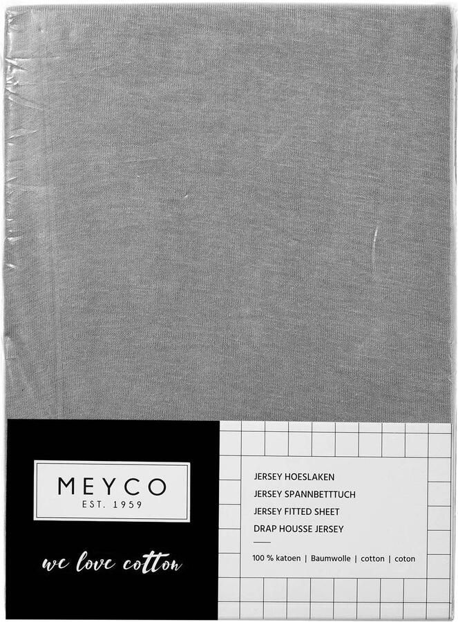 Meyco jersey peuterhoeslakenbed 70x140 150 cm Grijs - Foto 2