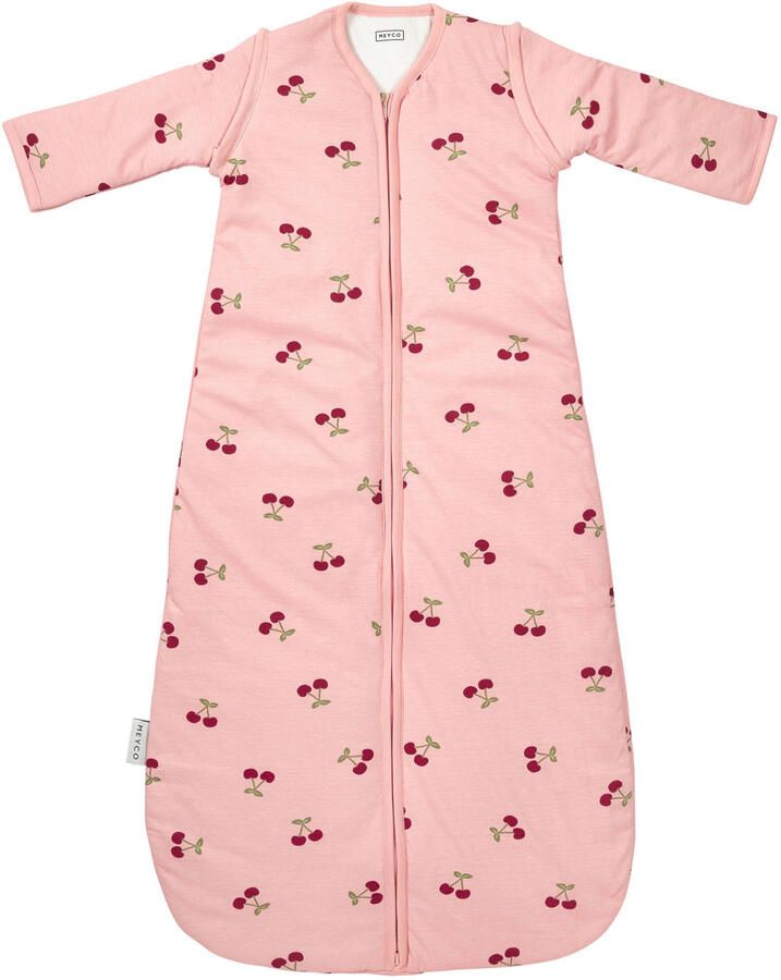 Meyco jersey slaapzak met afritsbare mouw roze