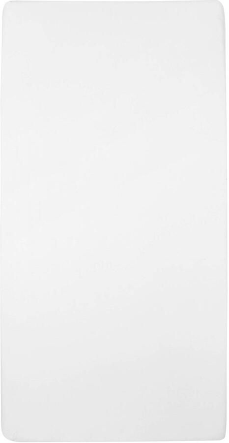 Meyco katoenen hoeslaken wieg 40x80 90 cm (set van 2) Wit Effen