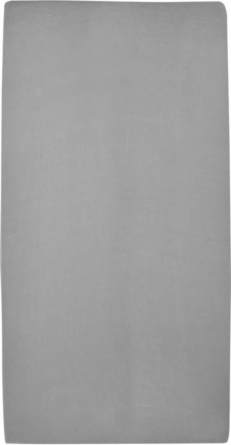 Meyco katoenen hoeslaken wieg 40x80 90 cm (set van 2) Grijs Effen