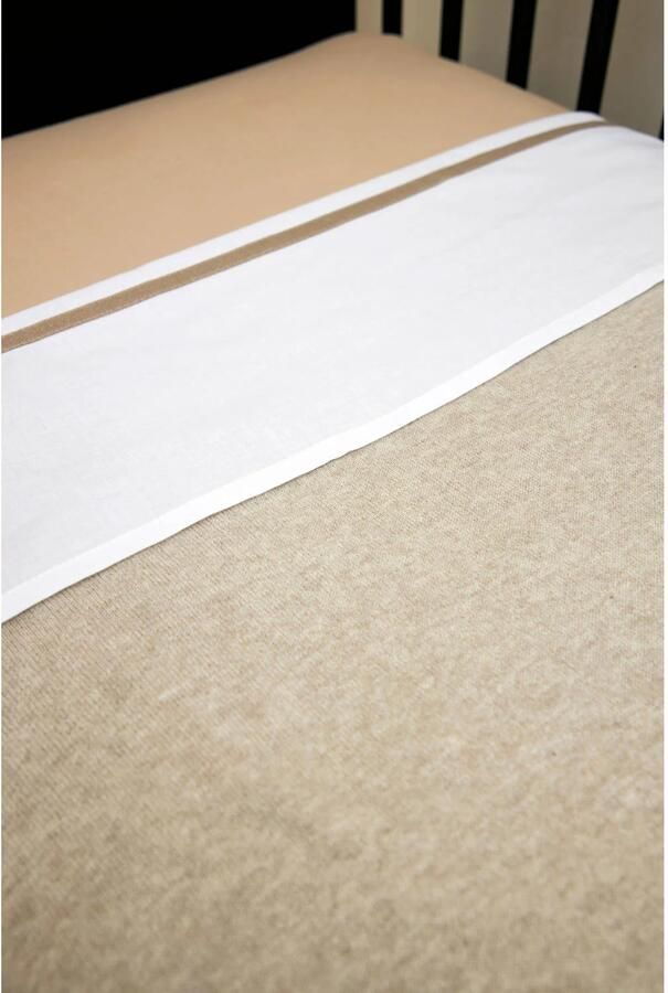 Meyco katoenen jersey co-sleeper hoeslaken 50x90 cm Sand Bruin Effen