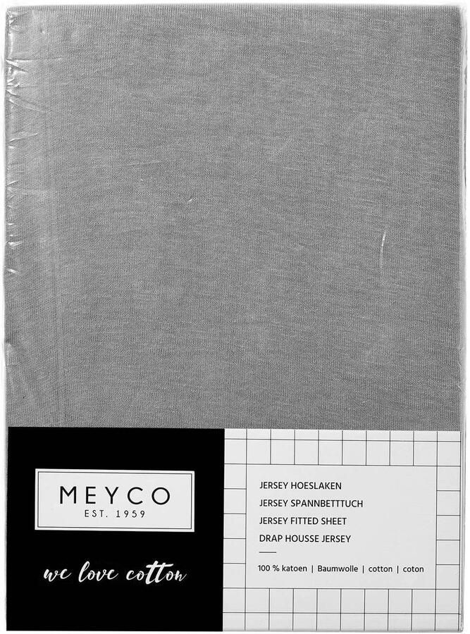 Meyco katoenen jersey hoeslaken co-sleeper 50x90 cm grijs - Foto 2