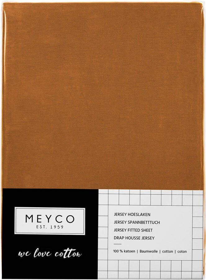 Meyco katoenen jersey hoeslaken wieg 40x80 90 cm camel Bruin - Foto 2