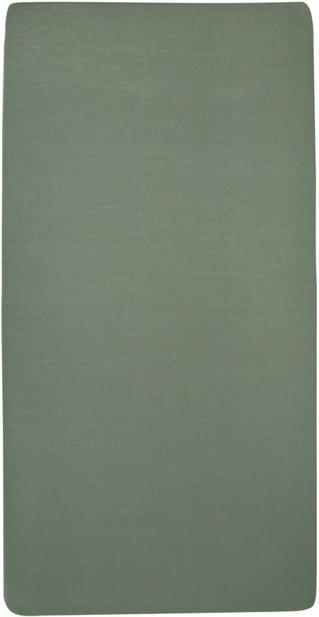 Meyco katoenen jersey hoeslaken wieg 50x90 cm forest green Groen - Foto 2