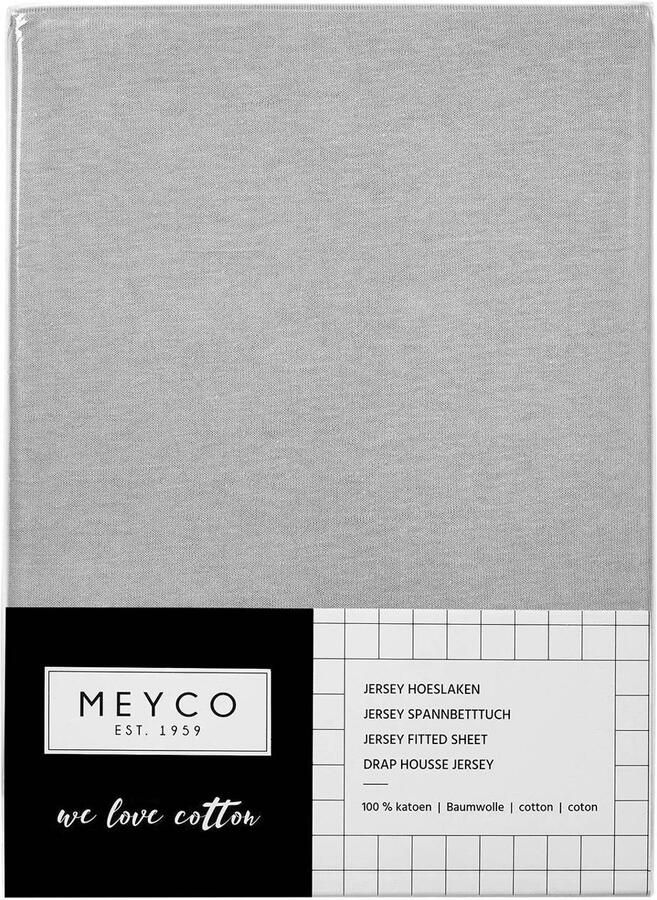 Meyco katoenen jersey peuterhoeslakenbed 70x140 150 cm Grijs Effen - Foto 3