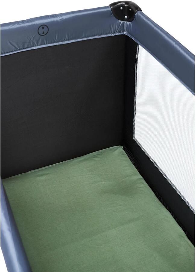 Meyco katoenen jersey matrashoes DeLuxe voor campingbed 60x120cm forest green Hoeslaken Groen