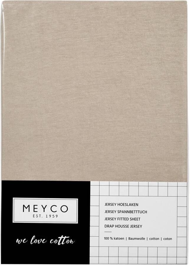 Meyco katoenen junior hoeslaken 70x140 150 cm sand Beige Effen - Foto 2
