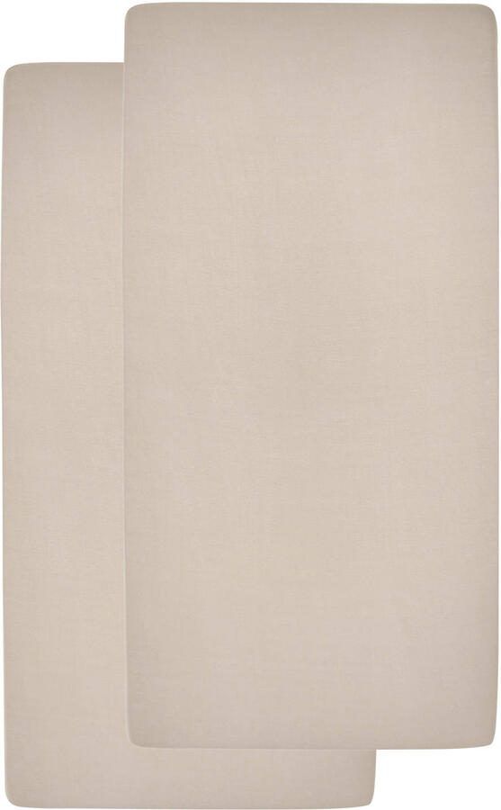Meyco katoenen junior hoeslaken 70x140 150 cm sand (set van 2) - Foto 3