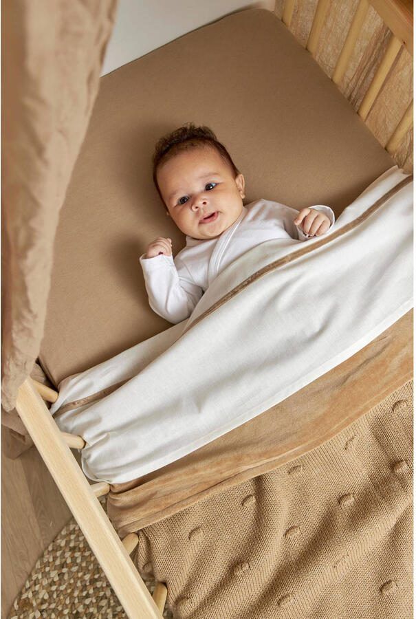 Meyco katoenen junior hoeslaken 70x140 150 cm taupe Bruin Effen - Foto 2