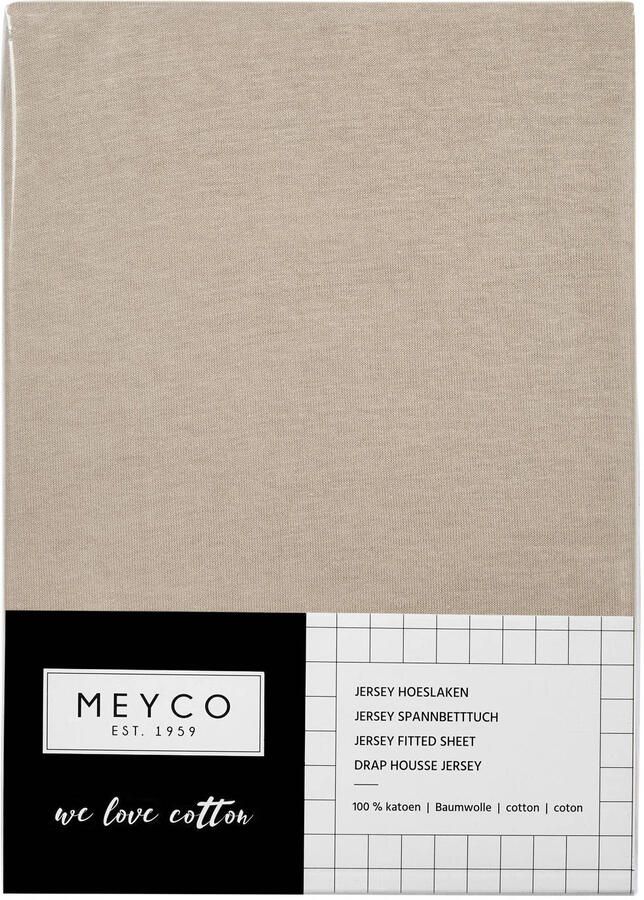 Meyco katoenen ledikant hoeslaken 60x120 cm sand Beige Effen - Foto 2