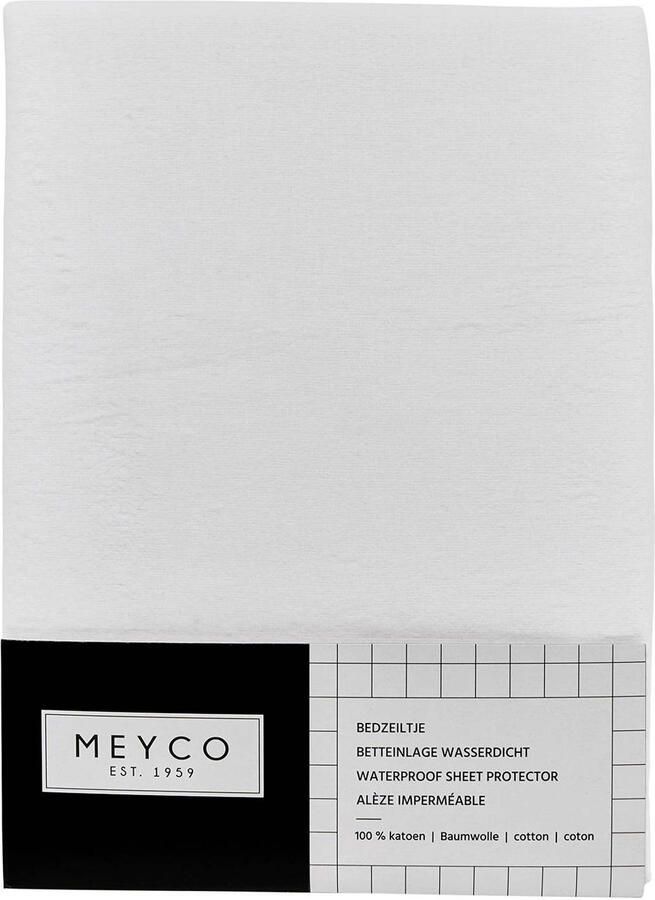 Meyco katoenen molton bedzeil 40x50 cm Kindermatrasbeschermer Wit - Foto 3