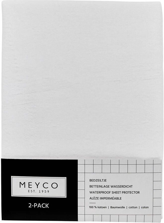 Meyco katoenen molton bedzeil 40x50 cm (set van 2) Kindermolton Wit - Foto 3