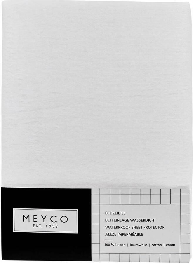 Meyco katoenen molton bedzeil 50x90 cm Kindermatrasbeschermer Wit - Foto 2