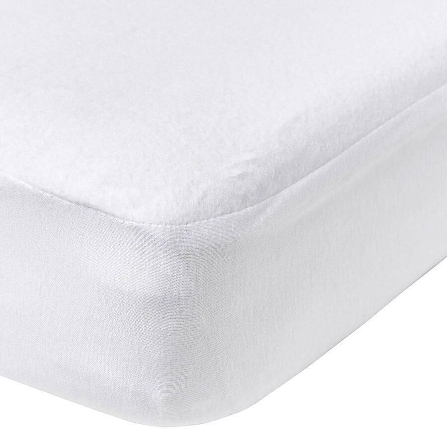 Meyco katoenen molton pu waterdicht hoeslaken 90x200 cm Kindermolton Wit - Foto 2