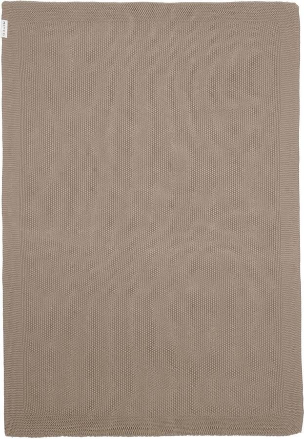 Meyco katoenen wiegdeken taupe 100x75 cm - Foto 3