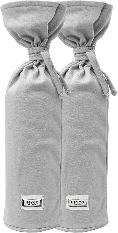 Meyco kruikenzak Basic jersey set van 2 lichtgrijs
