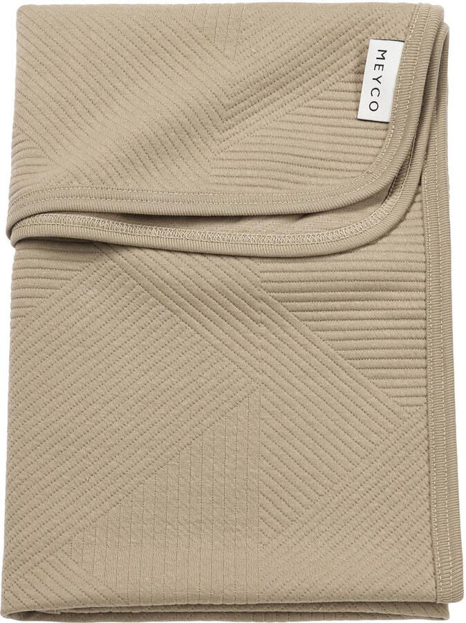 Meyco ledikant deken Jacquard taupe