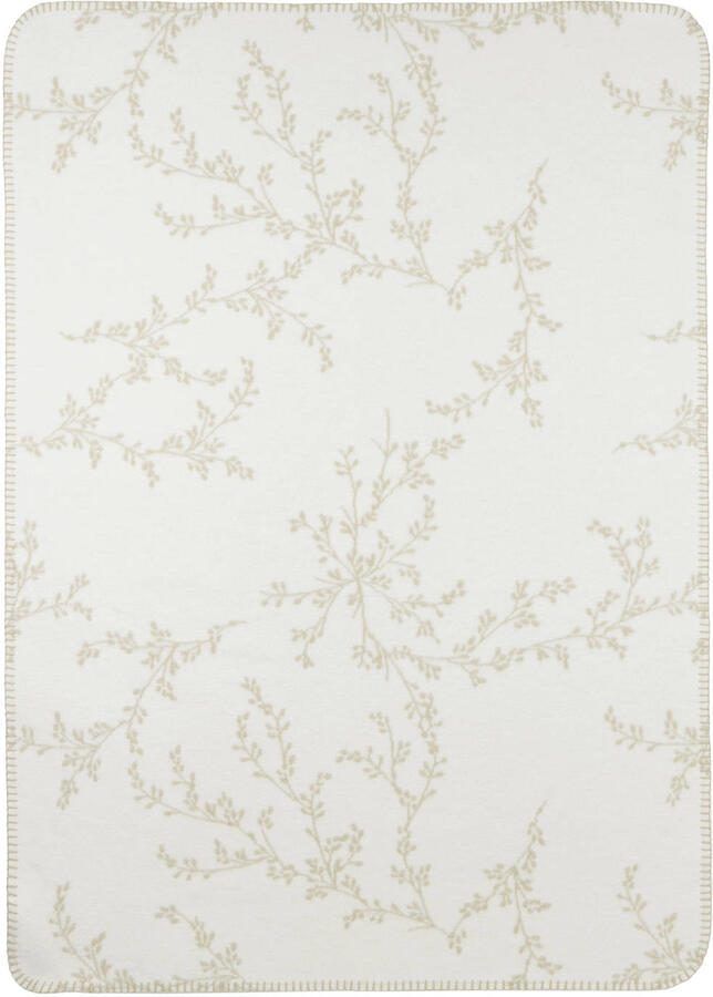 Meyco ledikantdeken Branches beige wit - Foto 2