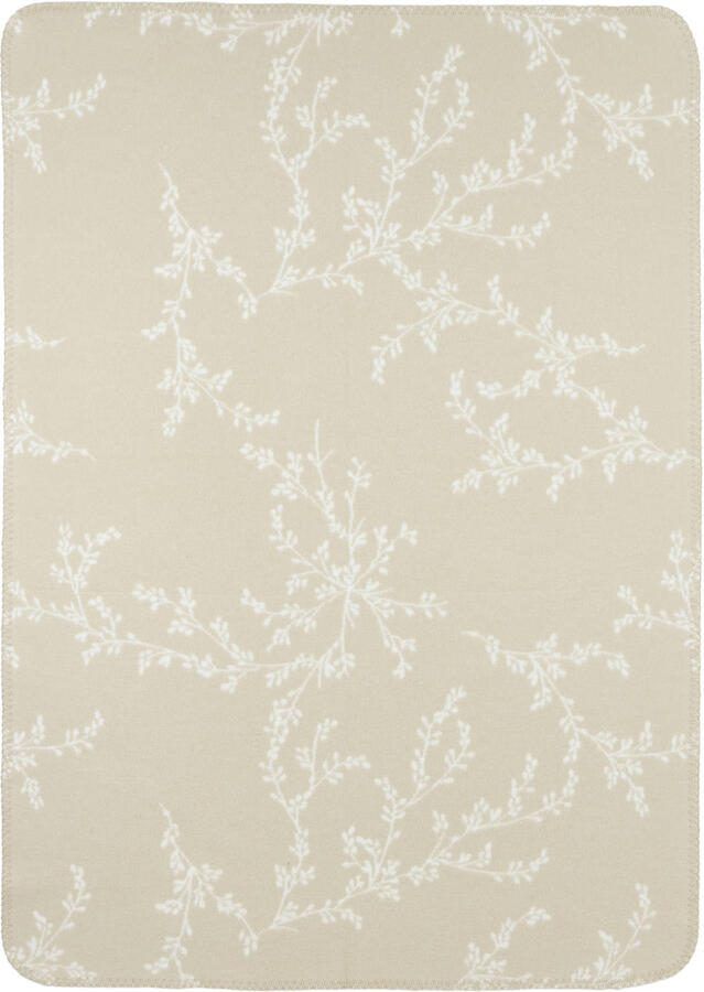 Meyco ledikantdeken Branches beige wit - Foto 3