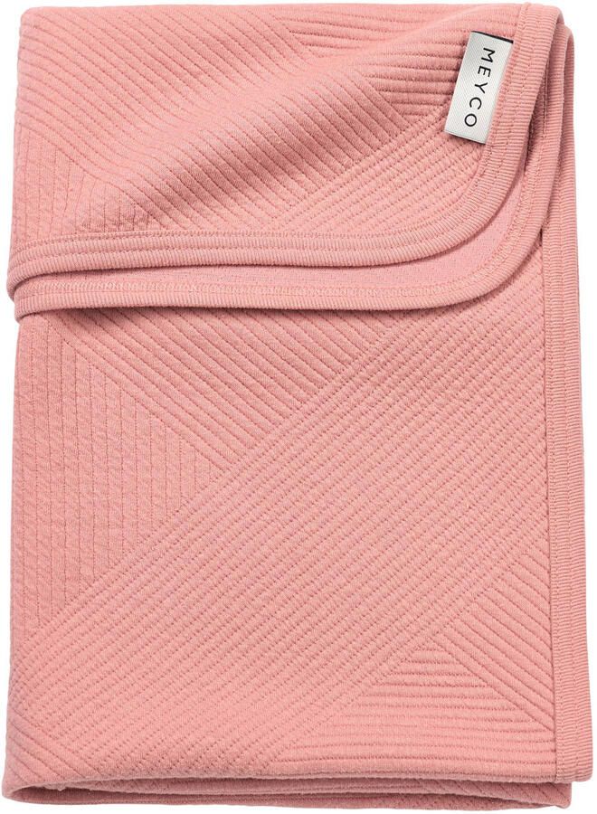 Meyco ledikantdeken Jacquard rose