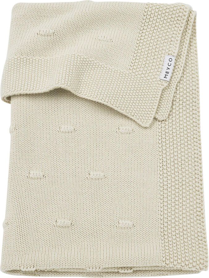 Meyco ledikantdeken Knots beige