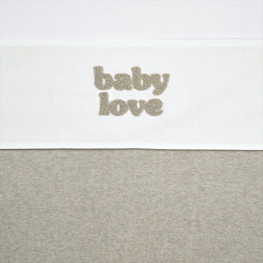 Meyco ledikantlaken Baby Love wit beoge
