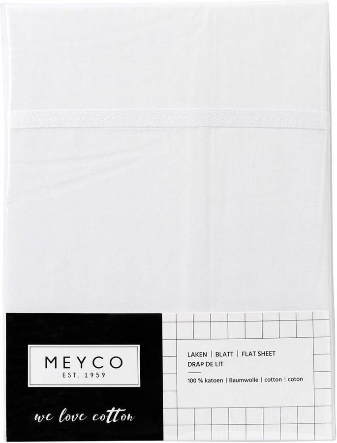 Meyco ledikantlaken met bies 100x150 cm wit wit Babylaken - Foto 3